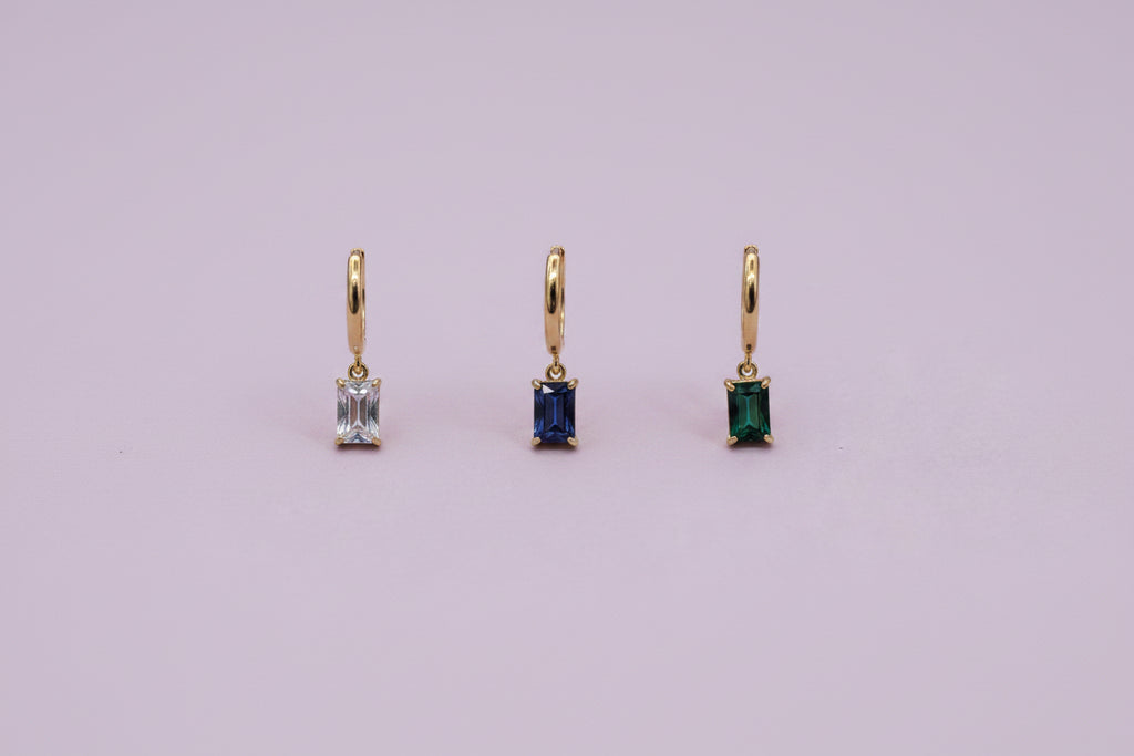 Set orecchini mono"Mint"Gold