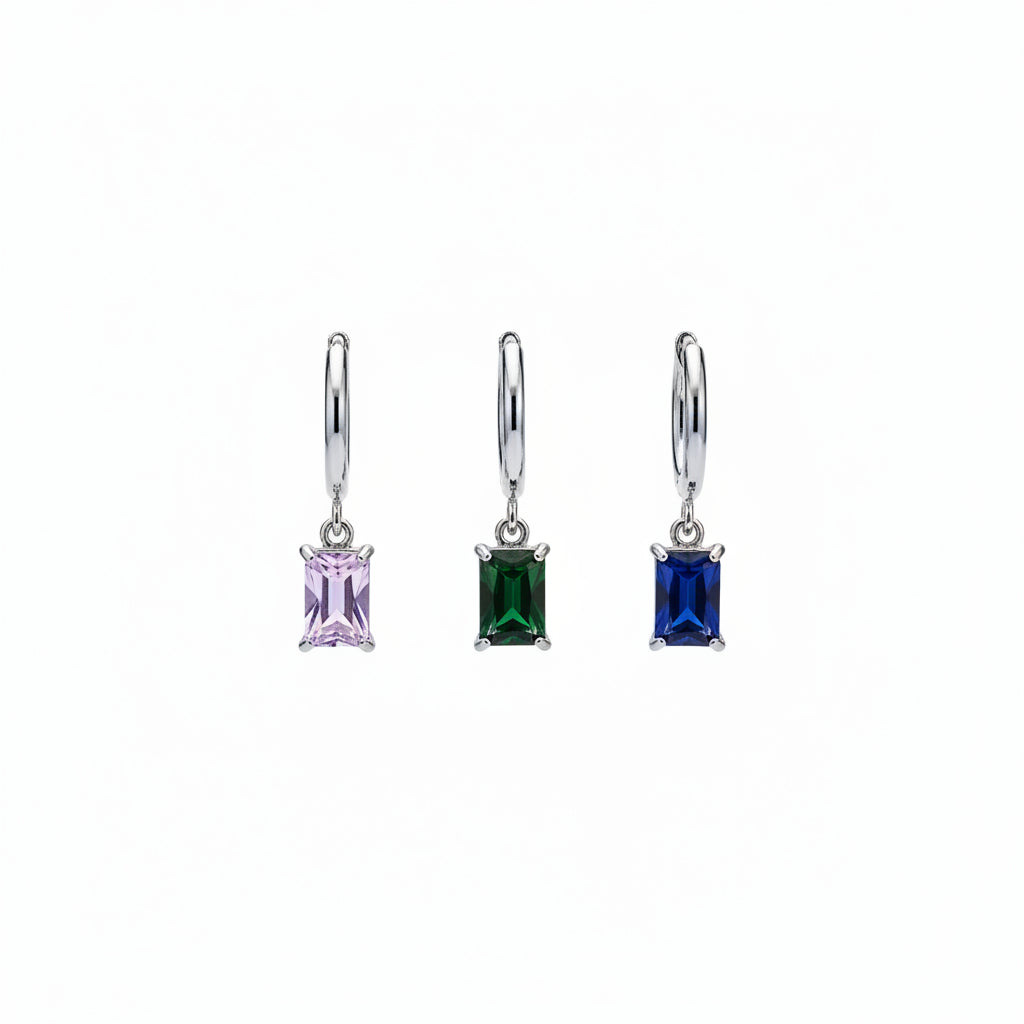 Set orecchini mono "Mint" silver