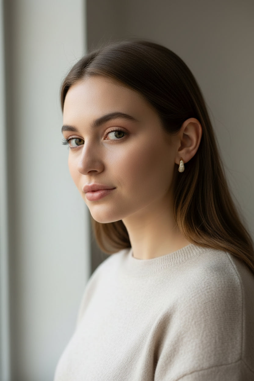 Orecchini "mini Crystal" 12mm Gold