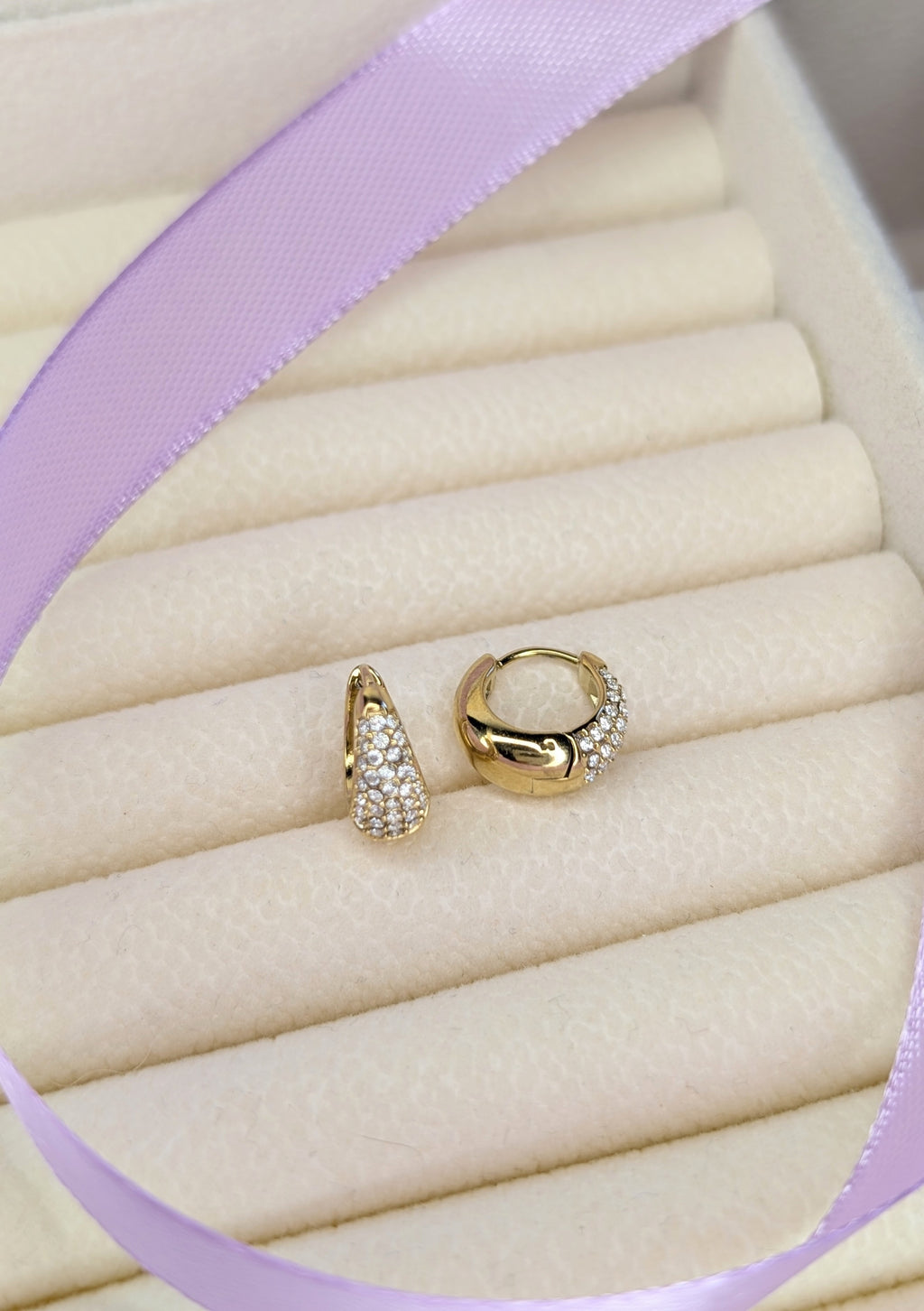 Orecchini "mini Crystal" 12mm Gold