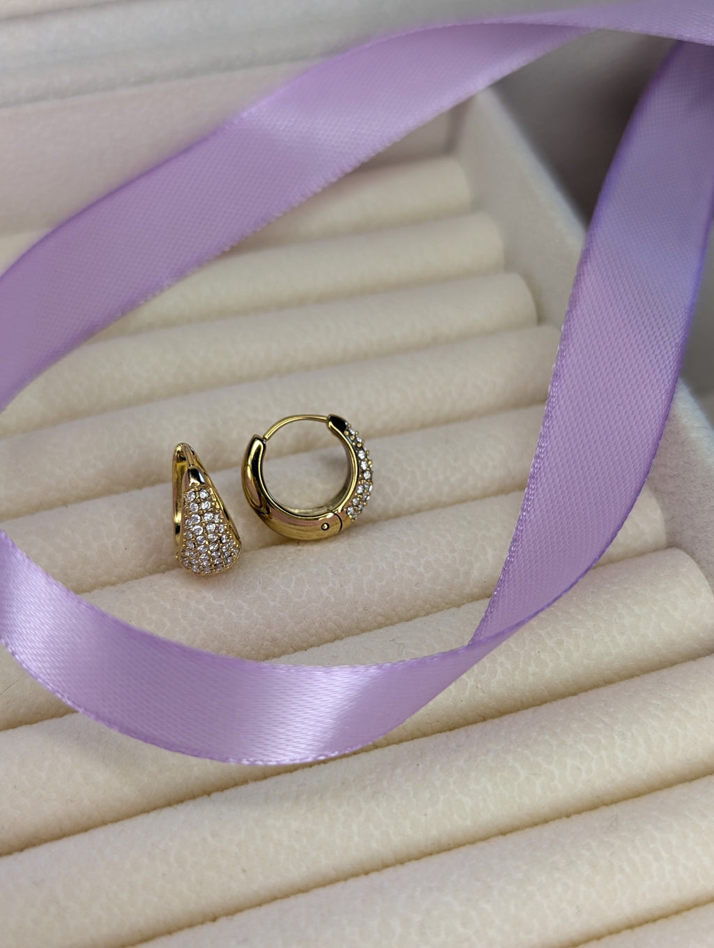 Orecchini donna "Crystal" medio 15mm Gold