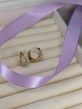 Orecchini donna "Crystal" medio 15mm Gold