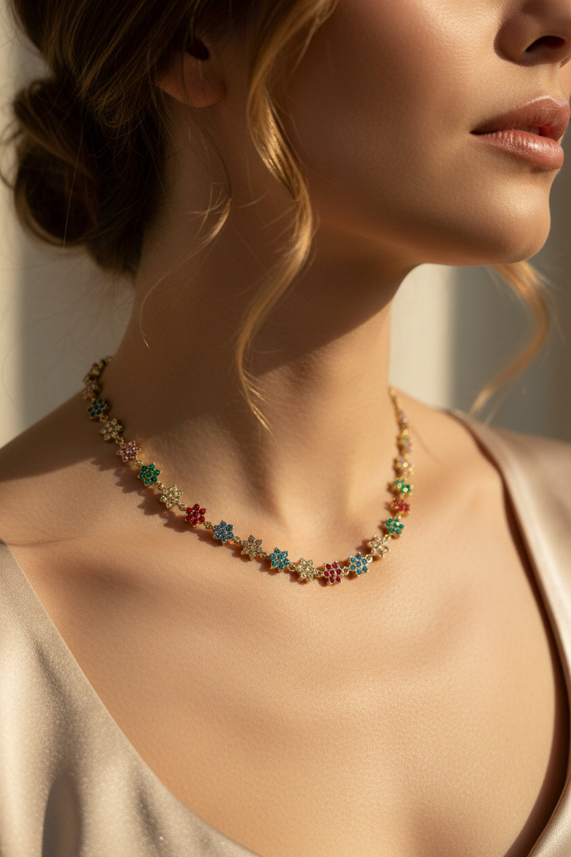 Collana donna "Bloom" multicolor