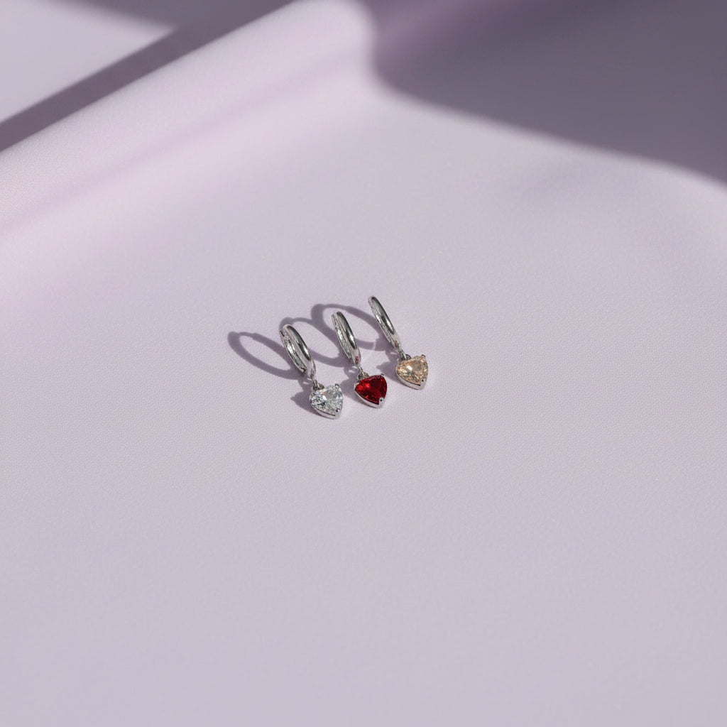 Set orecchini mono "Cherry" silver