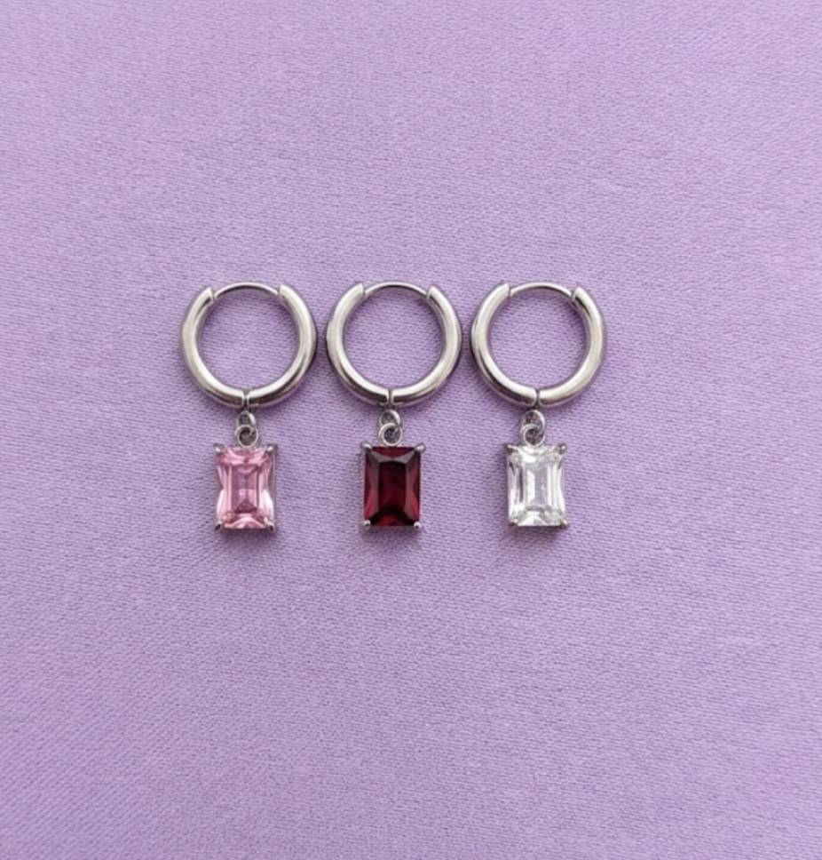 SET ORECCHINI MONO"BERRY"(silver)