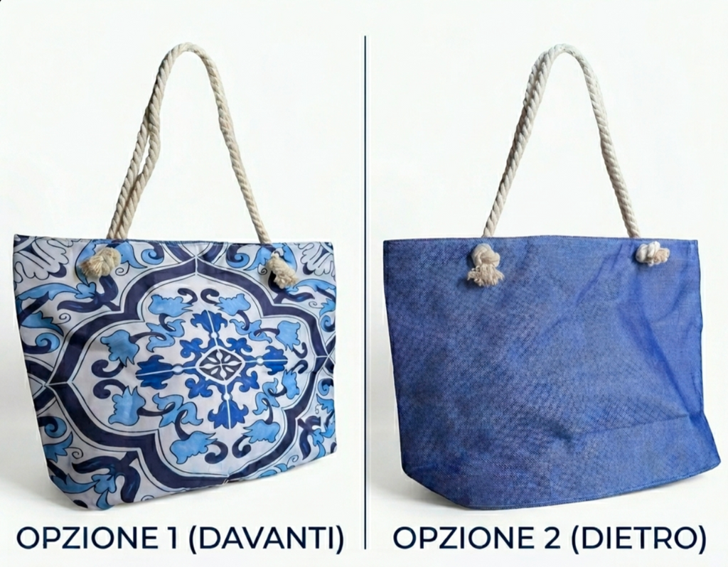 Borsa mare " fantasia maiolica"