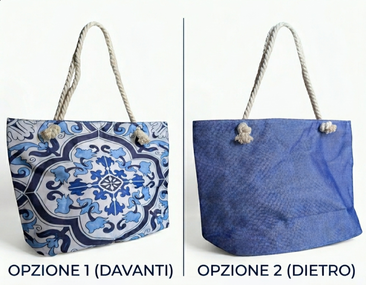 Borsa mare " fantasia maiolica"