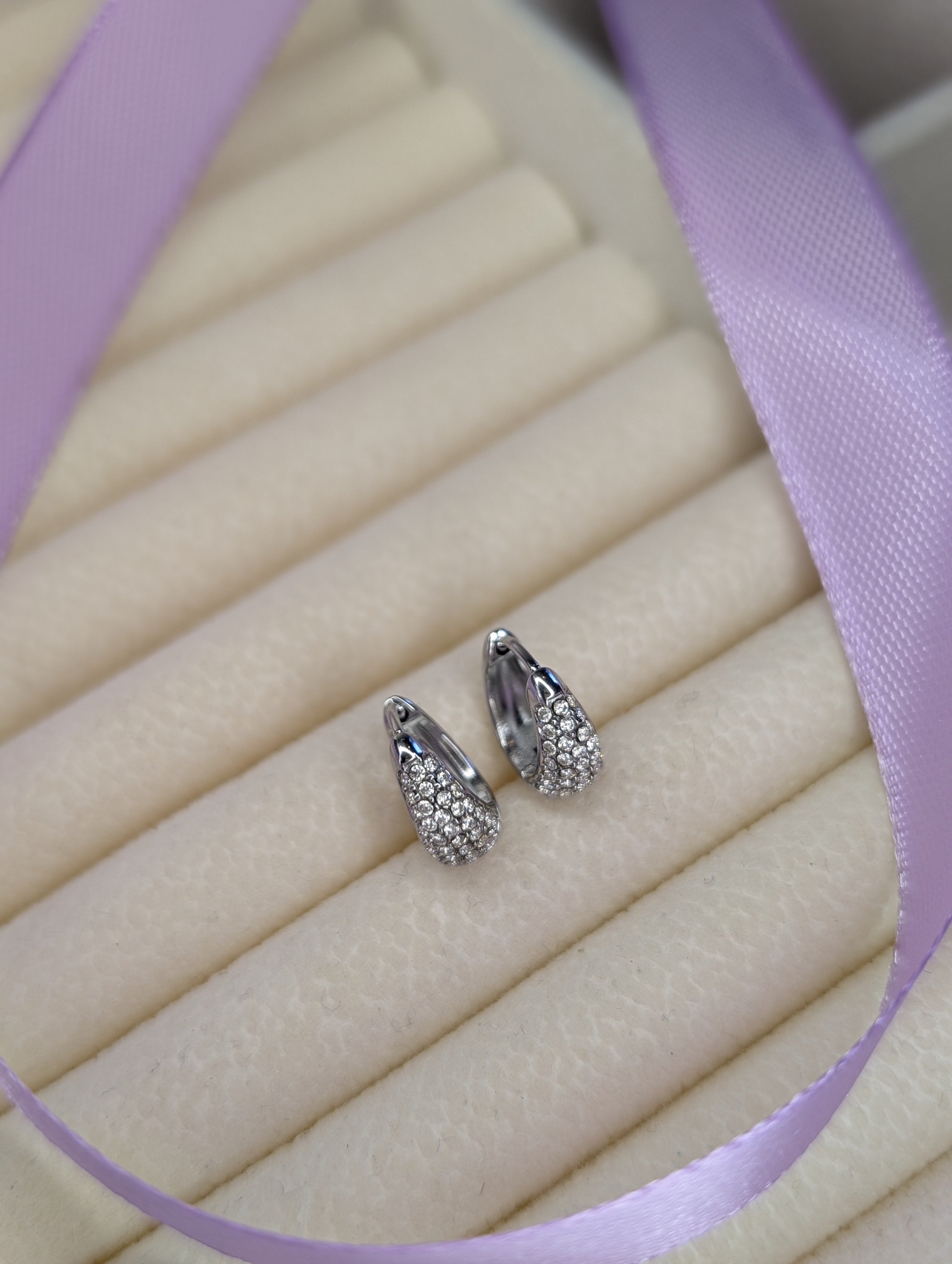 Orecchini Donna " mini Crystal" silver