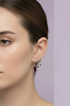 Set orecchini mono "Berry" silver
